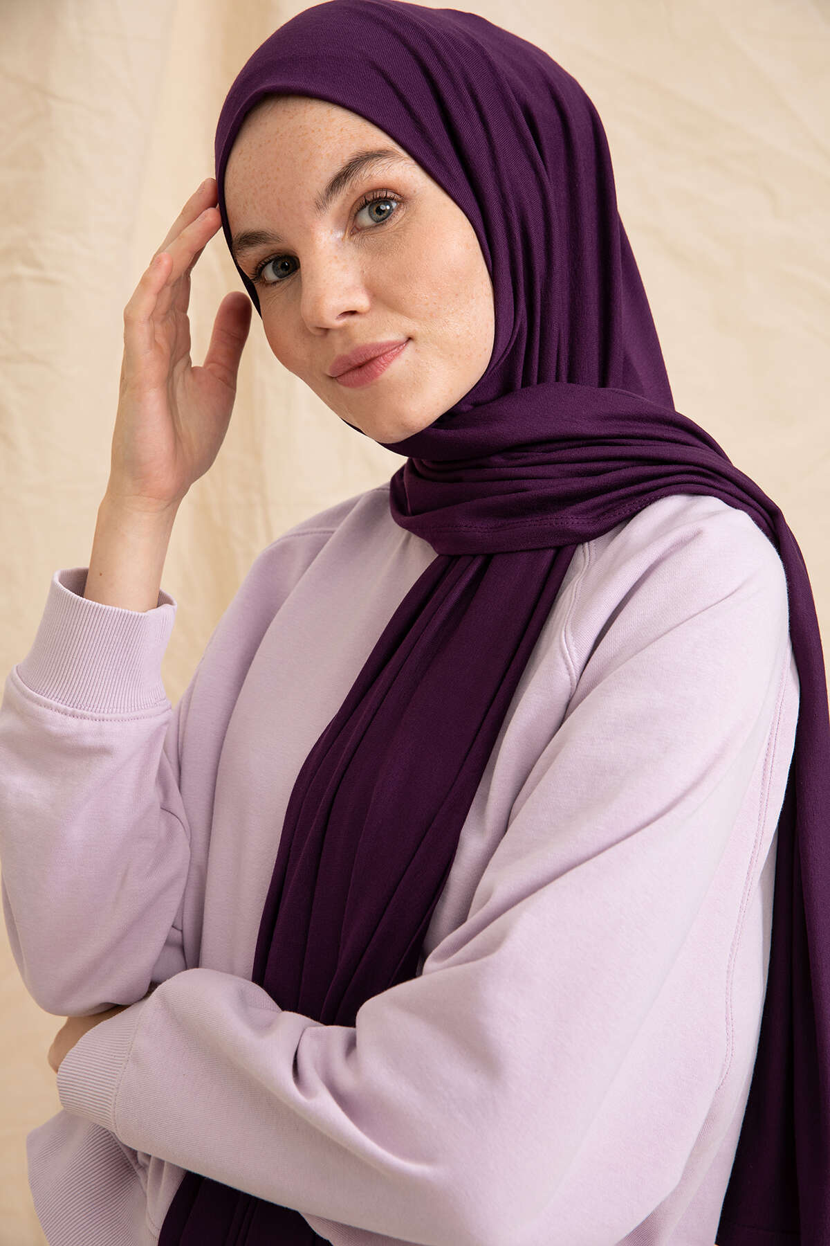 Penye Şal - Mürdüm