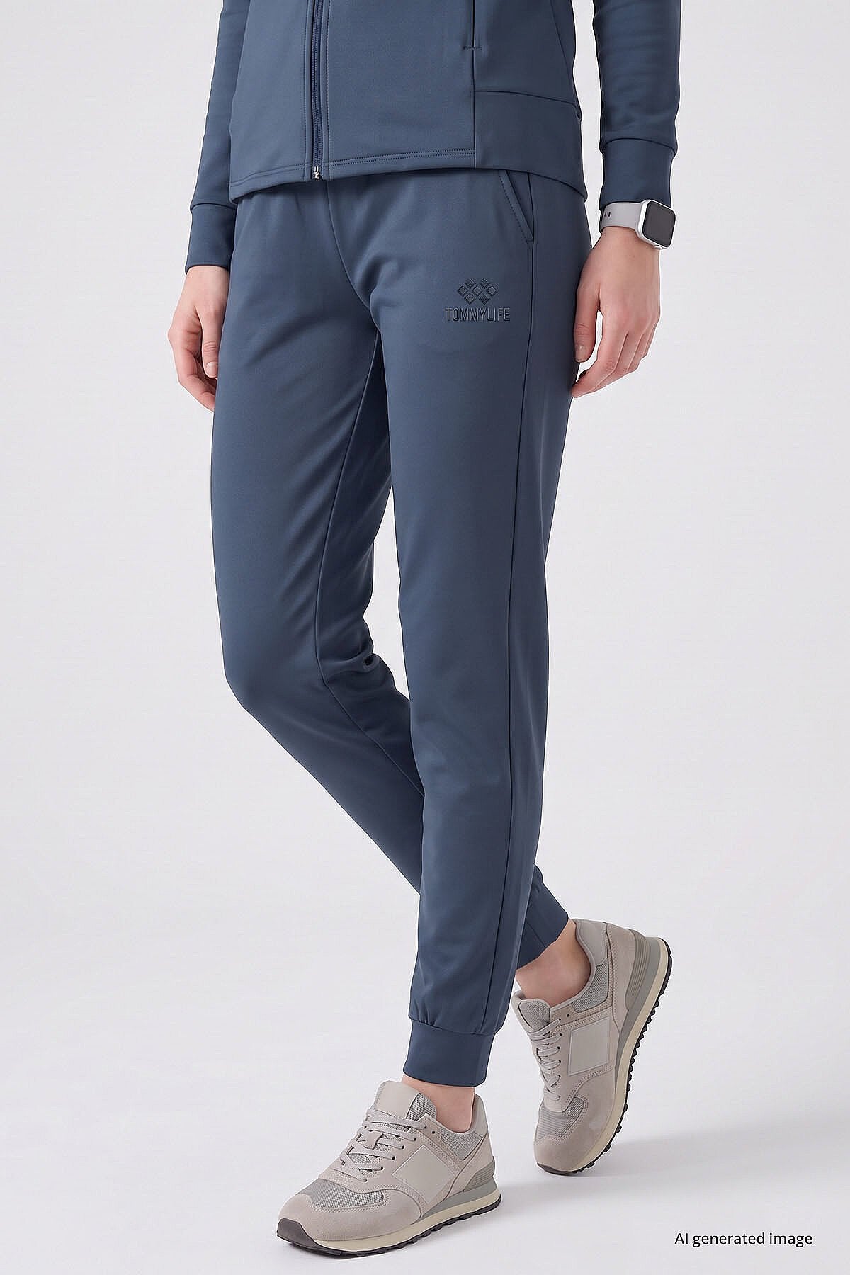 Petrol Slim Fit Kadın Eşofman Takım - 95357