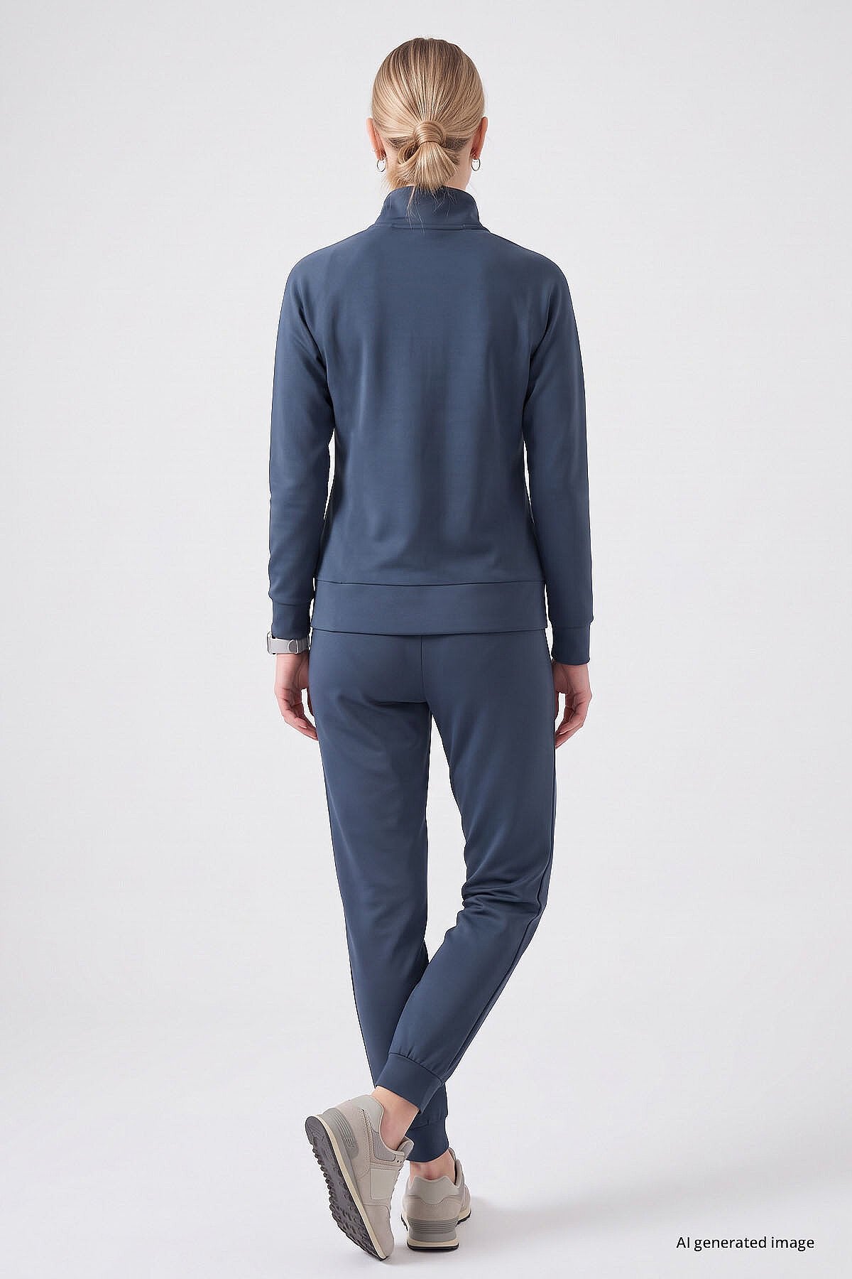 Petrol Slim Fit Kadın Eşofman Takım - 95357