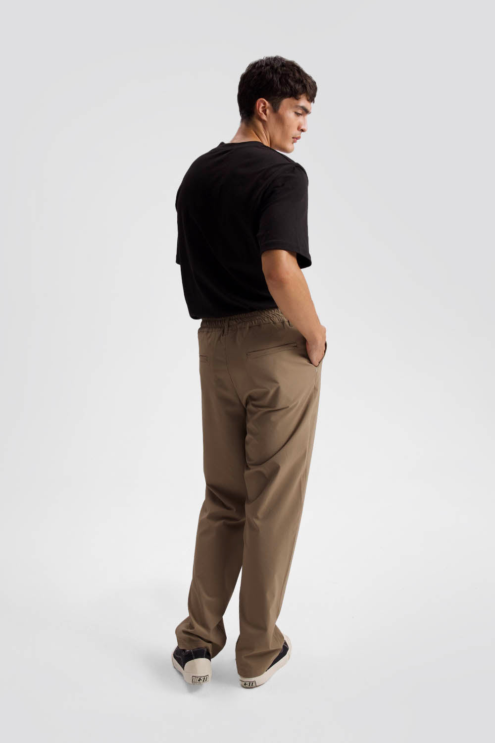 PİLİLİ DÖKÜMLÜ PANTOLON - KAHVERENGİ S