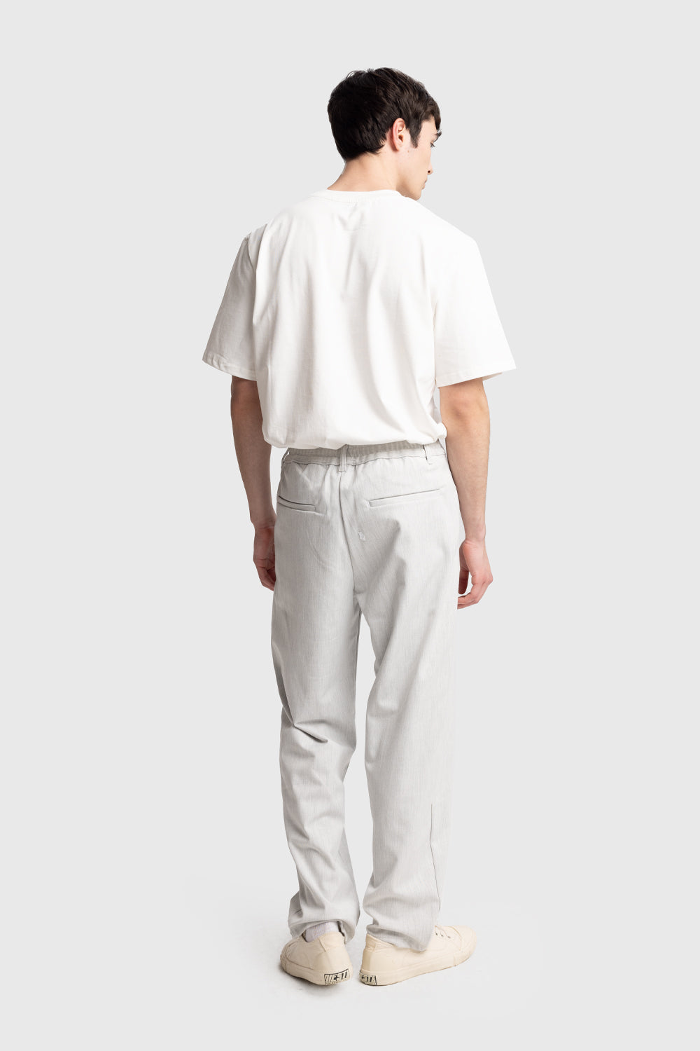 PİLİLİ DÖKÜMLÜ PANTOLON - GRİ M