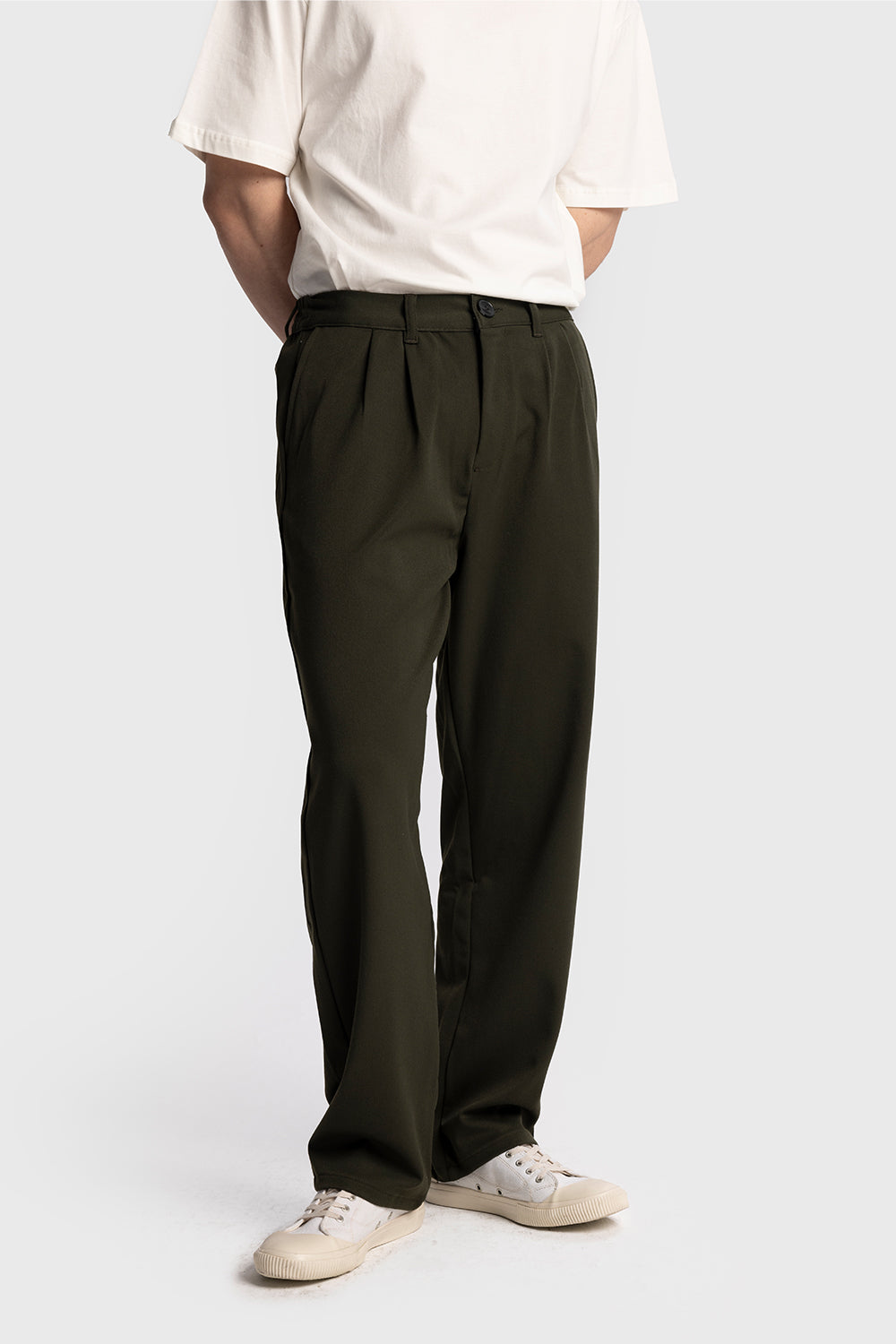PİLİLİ DÖKÜMLÜ PANTOLON - HAKİ XL