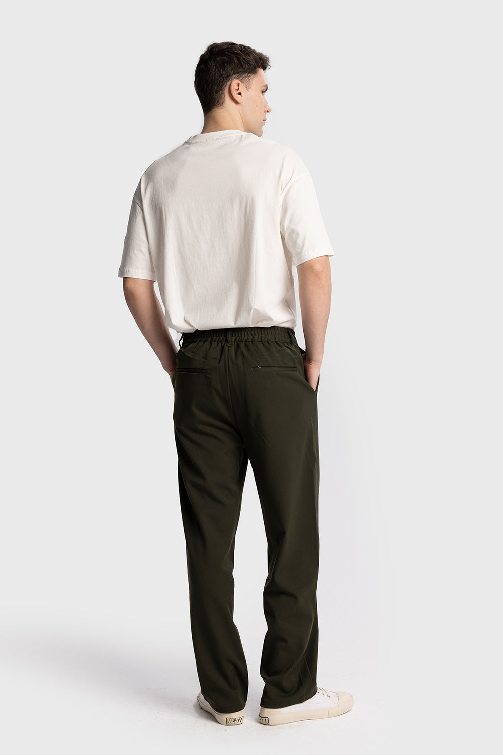 PİLİLİ DÖKÜMLÜ PANTOLON - HAKİ XL