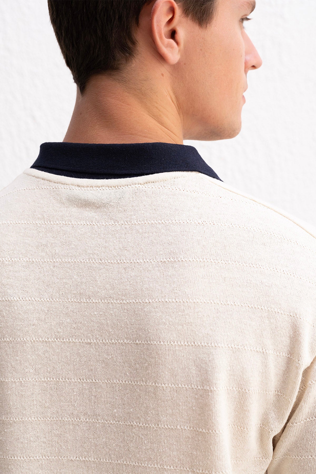 POLO YAKA BEJ T-SHIRT - BEJ S