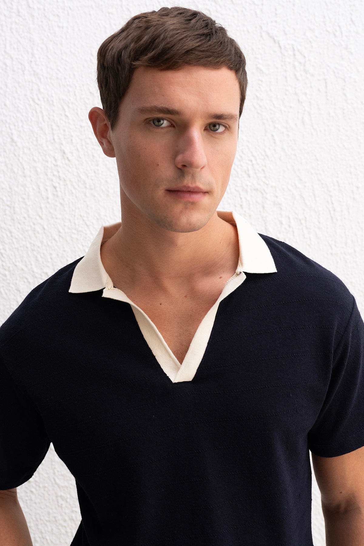 POLO YAKA LACİVERT T-SHIRT