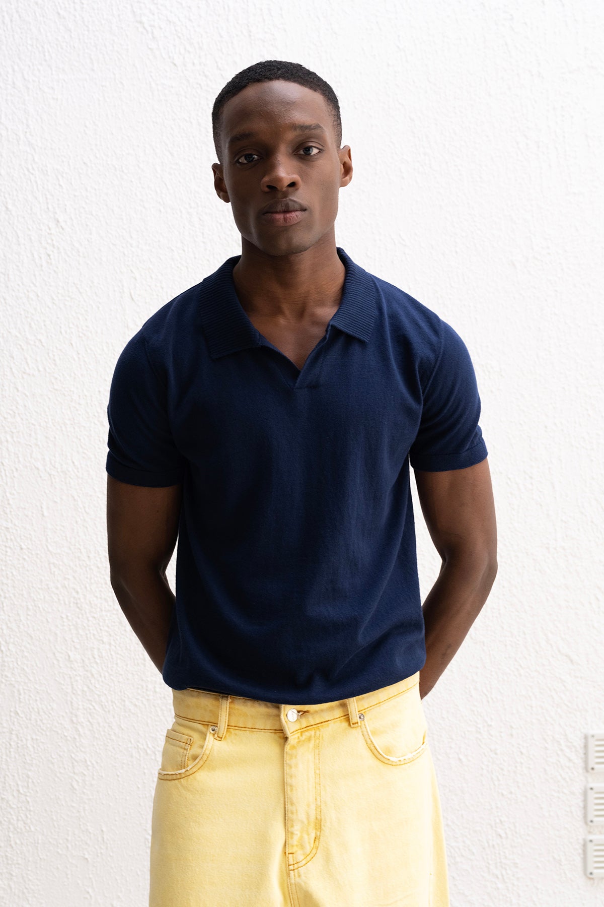 POLO YAKA TRİKO LACİVERT T-SHIRT