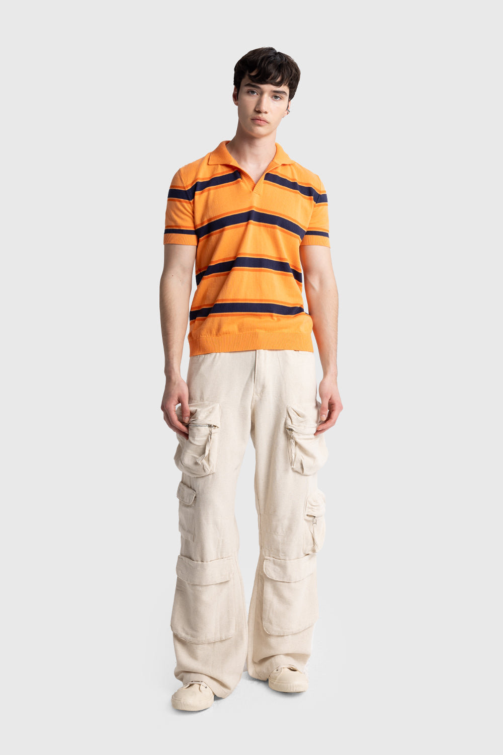 POLO YAKA TRIKO T-SHIRT - TURUNCU S