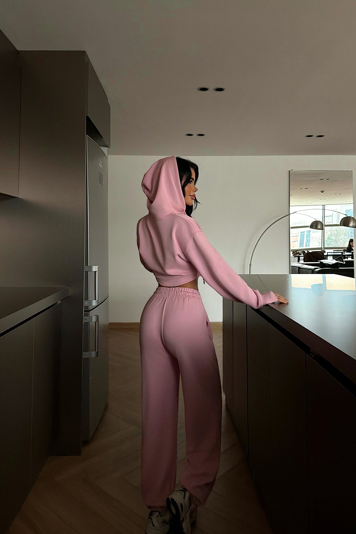 Pudra Olindy Fermuarlı Eşofman Takım ATE-2437