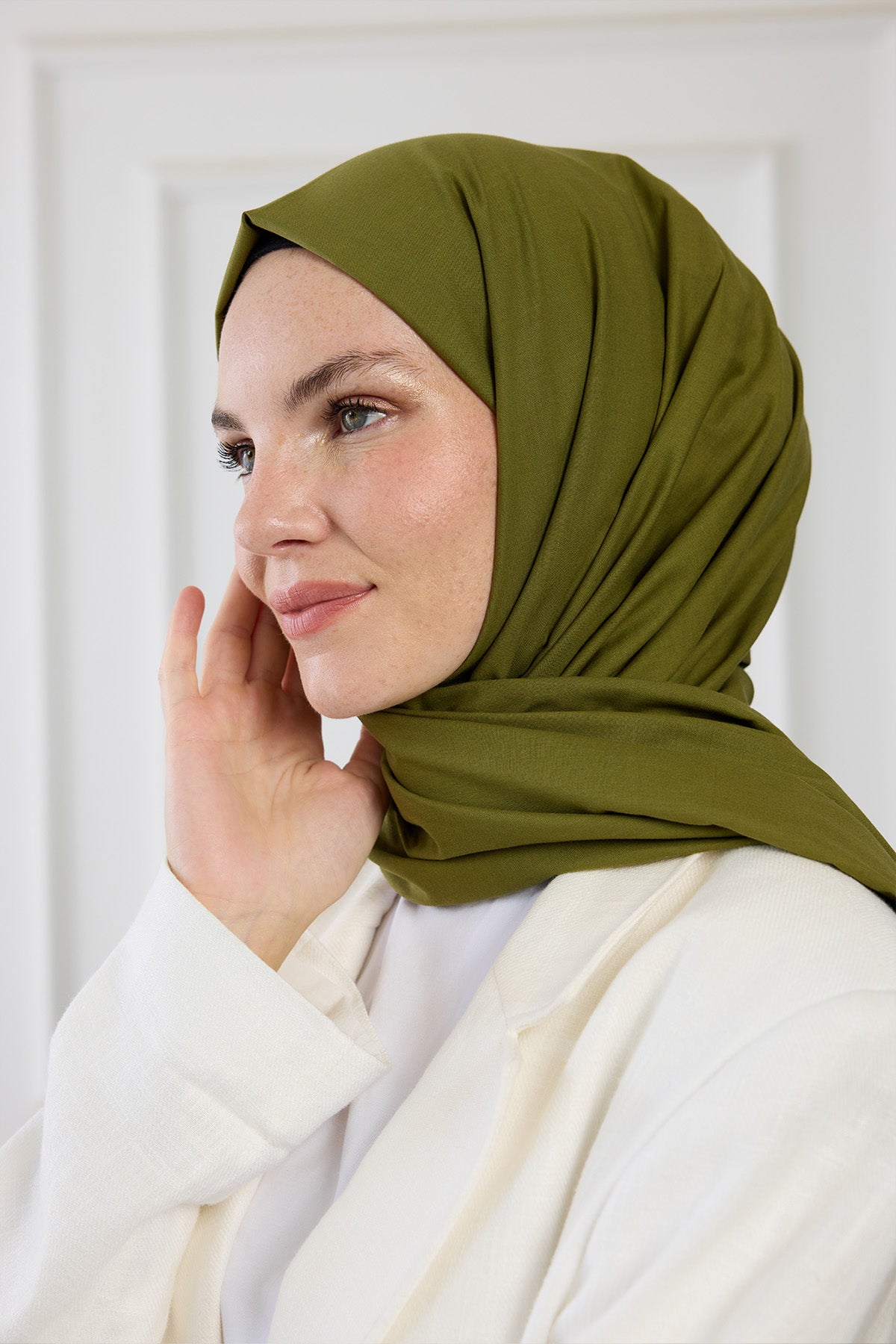 Pure Pamuk Şal - Haki