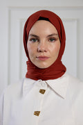 Pure Cotton Shawl - Brick