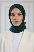 Pure Cotton Shawl - Forest Green