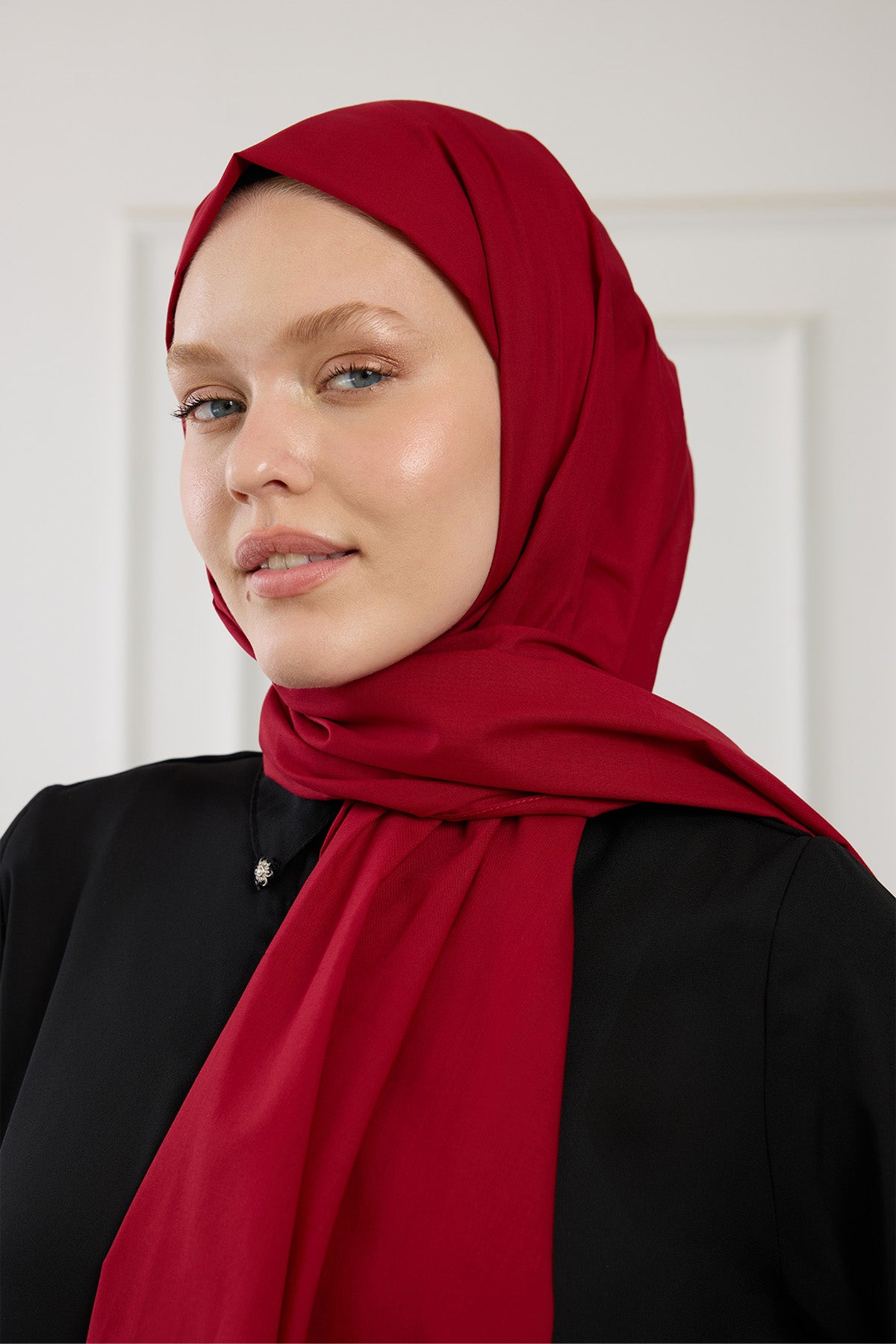 Pure Pamuk Şal - Vişne