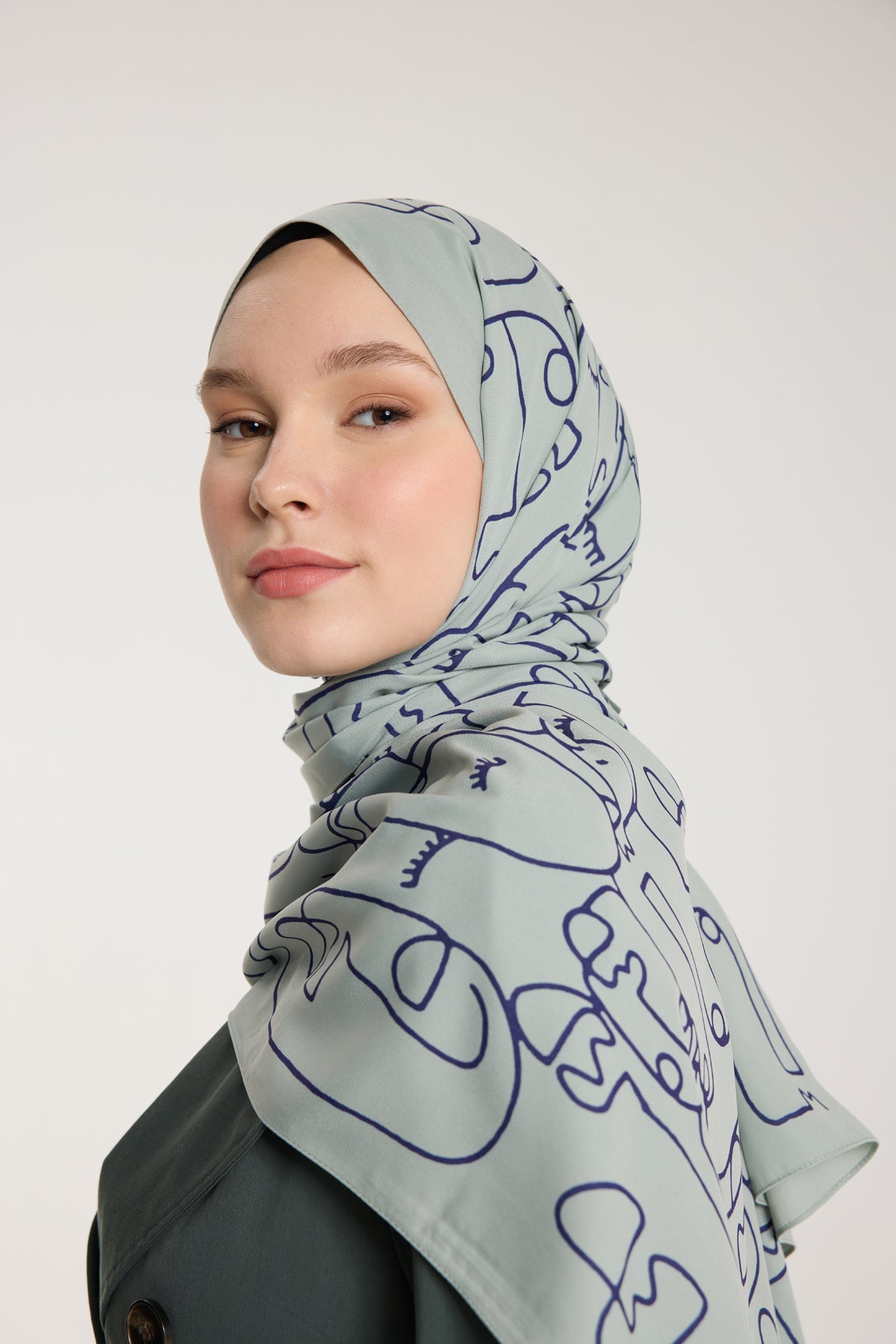 Pure Tone Şal - Marjinal Desen - Çağla - Laci