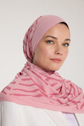 Pure Tone Şal - V Desen - Pembe - Gülkurusu