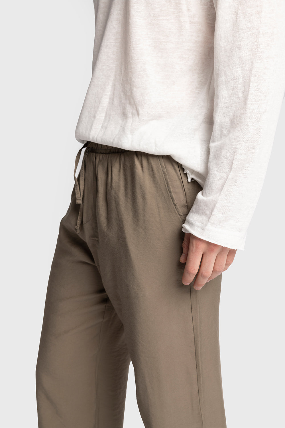 RAHAT KESİM DÖKÜMLÜ PANTOLON - HAKİ M