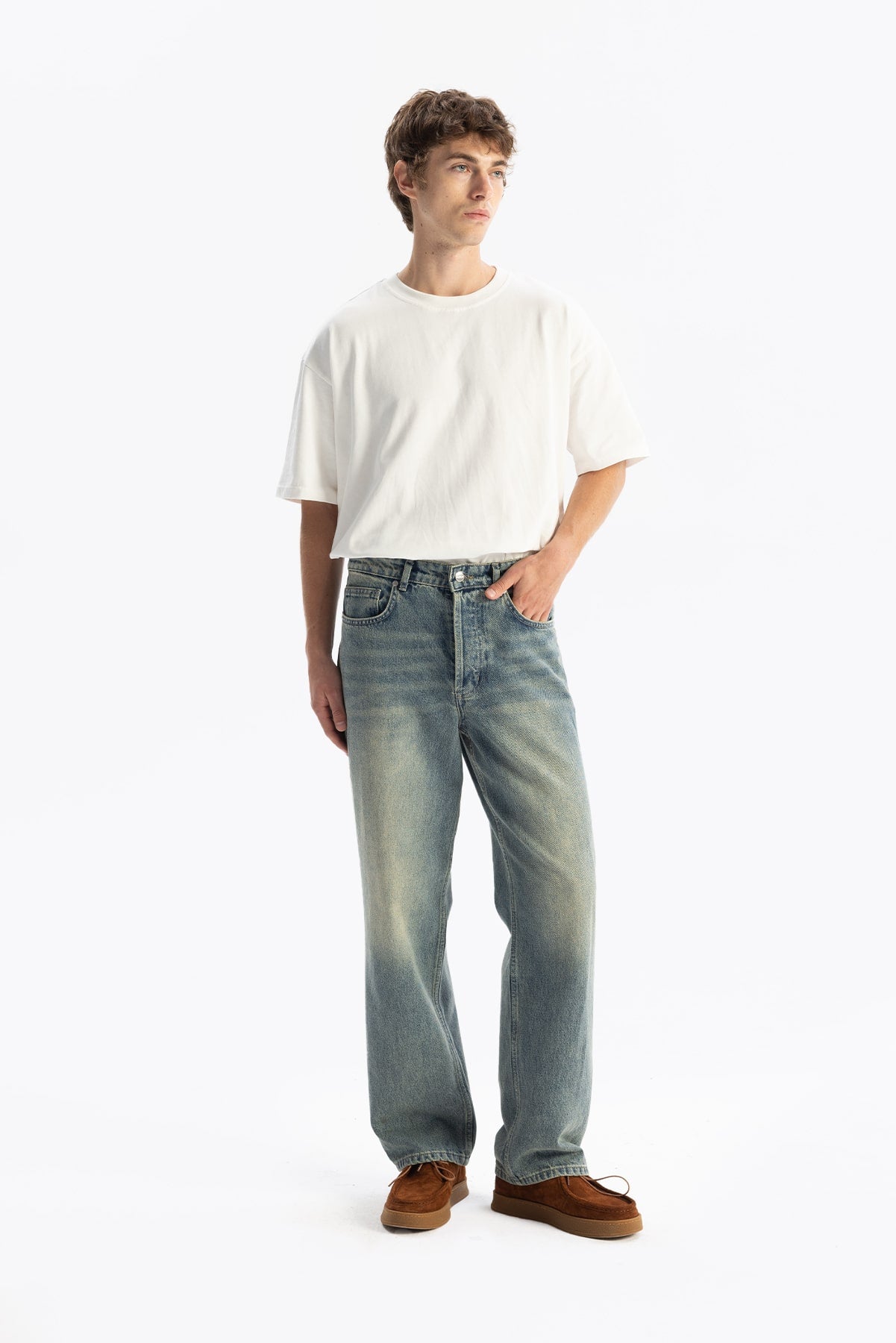 REGULAR FİT JEAN - KOYU MAVİ - KOYU MAVİ S