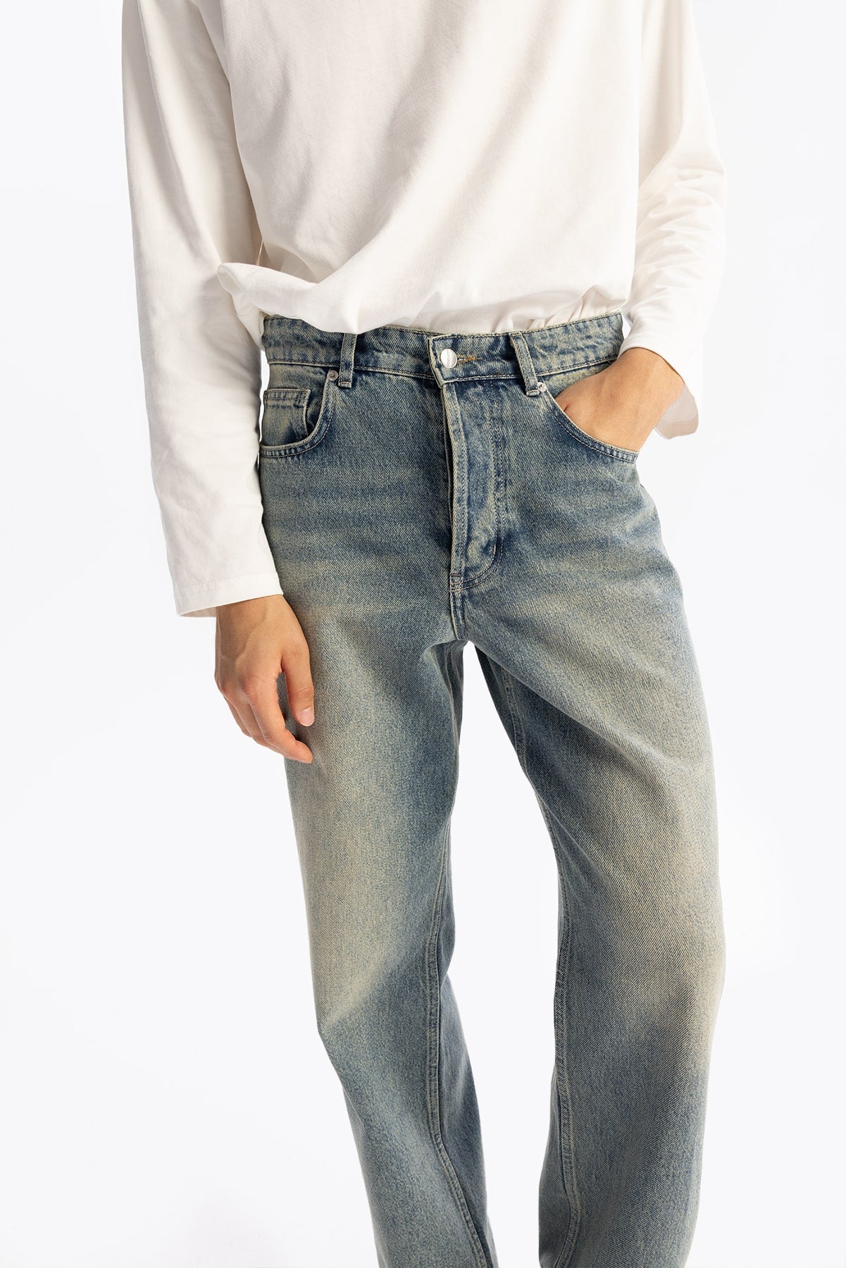 REGULAR FİT JEAN - KOYU MAVİ - KOYU MAVİ L