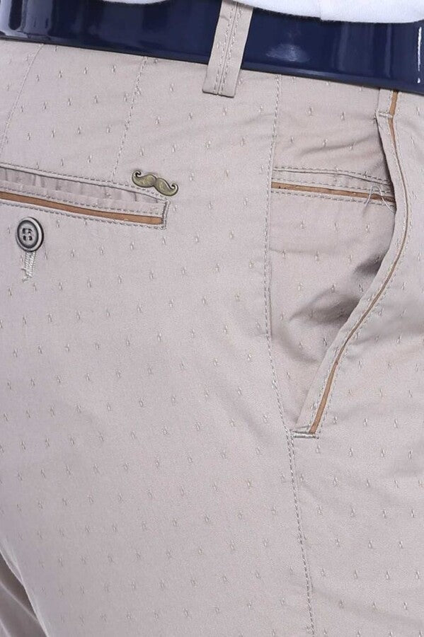 5 Cepli Desenli Erkek Bej Pantolon - Wessi