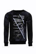 Black Stone-Patterned Sweatshirt - Wessi