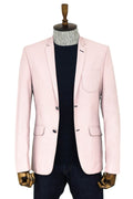 Elbow Patch Cream Slim Fit Jacket - Wessi