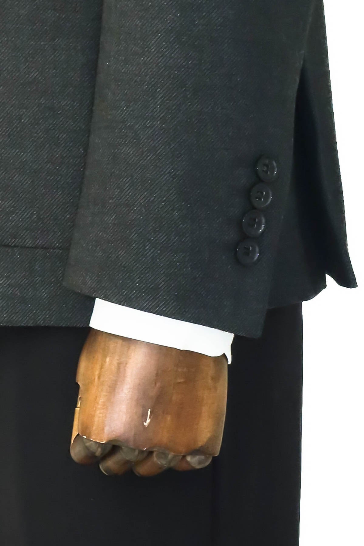 Kendinden Desenli Slim Fit Sivri Yaka Antrasit Erkek Ceket - Wessi