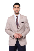 Cream Striped Sports Jacket - Wessi