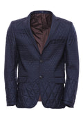Navy Blue Quilted Jacket - Wessi