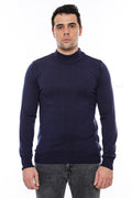 Half Turtleneck Navy Men's Knitwear - Wessi