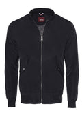 Zippered Flap Pocket Black Men's Bomber Jacket - Wessi