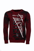 Burgundy Stone-Printed Sweatshirt - Wessi