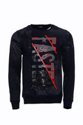 Navy Stone-Printed Patterned Sweatshirt - Wessi