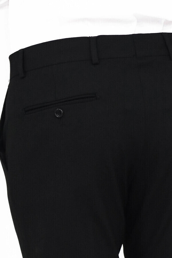 Slim Fit Siyah Erkek Pantolon - Wessi