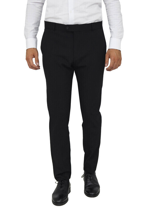 Slim Fit Siyah Erkek Pantolon - Wessi