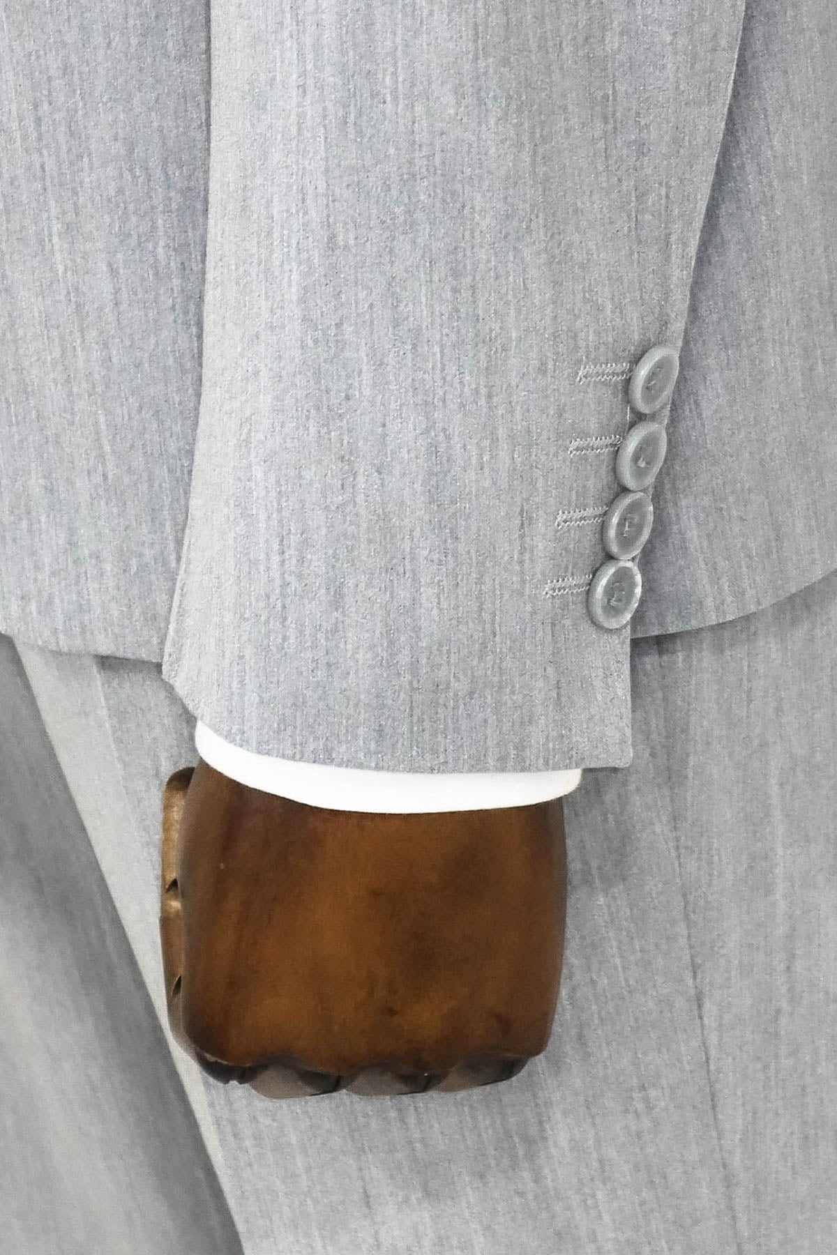 İki Parça Slim Fit Gri Erkek Takım Elbise - Wessi