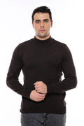 Half Turtleneck Brown Knitwear - Wessi