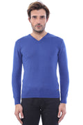 V-Neck Indigo Knitwear - Wessi