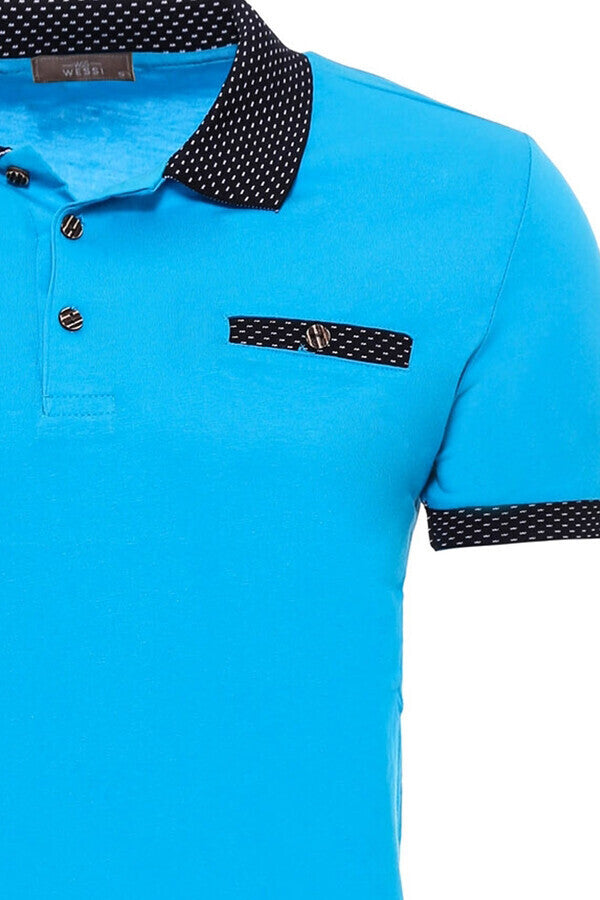 Polo Yaka Turkuaz T-shirt - Wessi