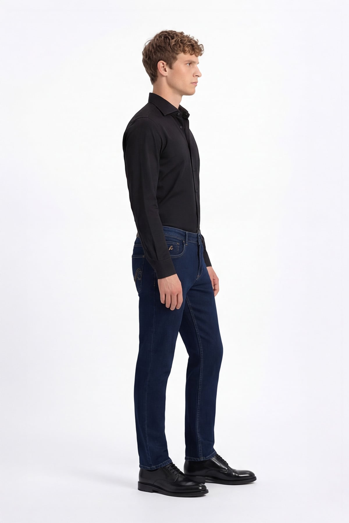 Lacivert 5 Cep Casual Denim Pantolon