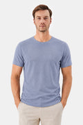 Light Indigo SUPERFINE MERCERIZED COTTON T-SHIRT