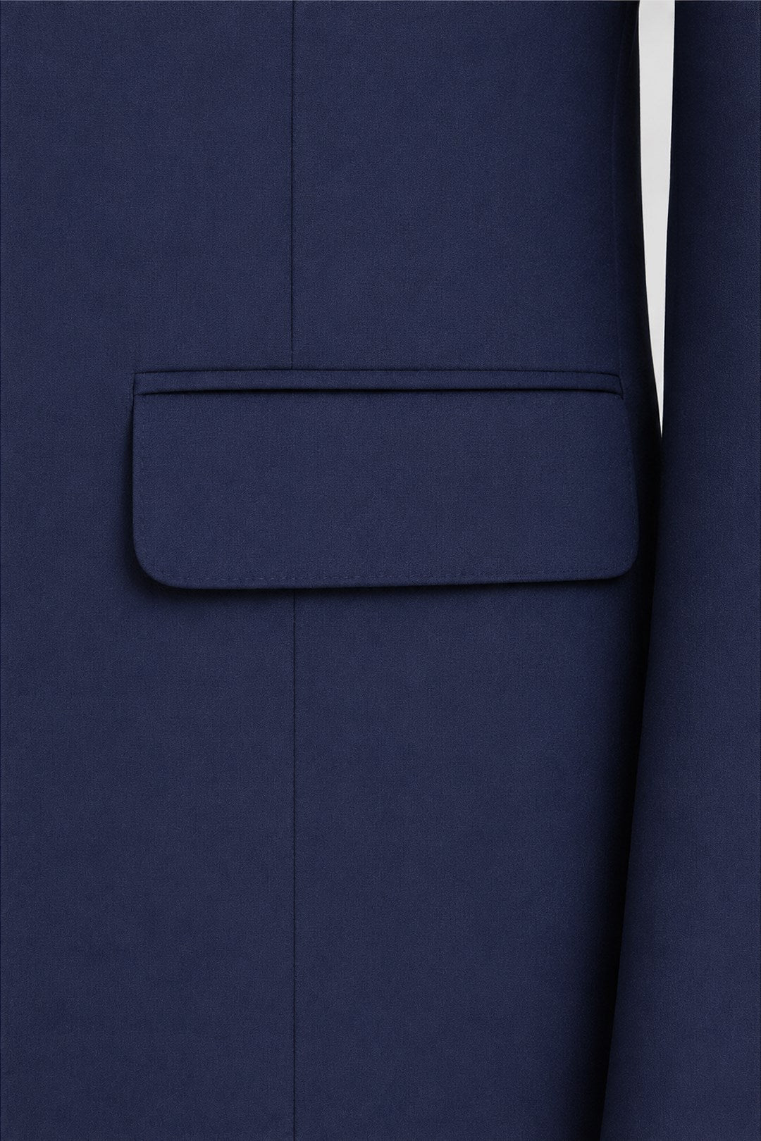 Açık Lacivert Slim Fit Düz Paça 6 Drop Mono Yaka Klasik Takım Elbise