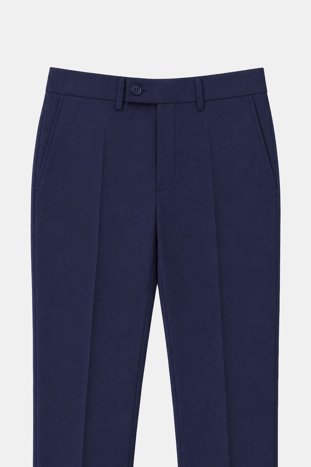 Açık Lacivert Slim Fit Düz Paça 6 Drop Mono Yaka Klasik Takım Elbise