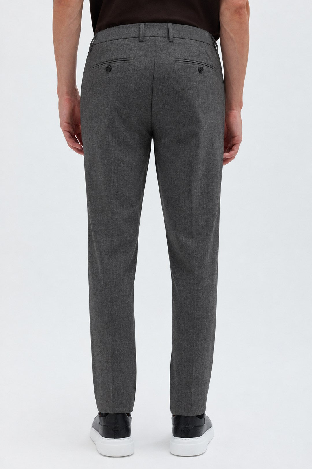 Antrasit Slim Fit Dokuma Pantolon