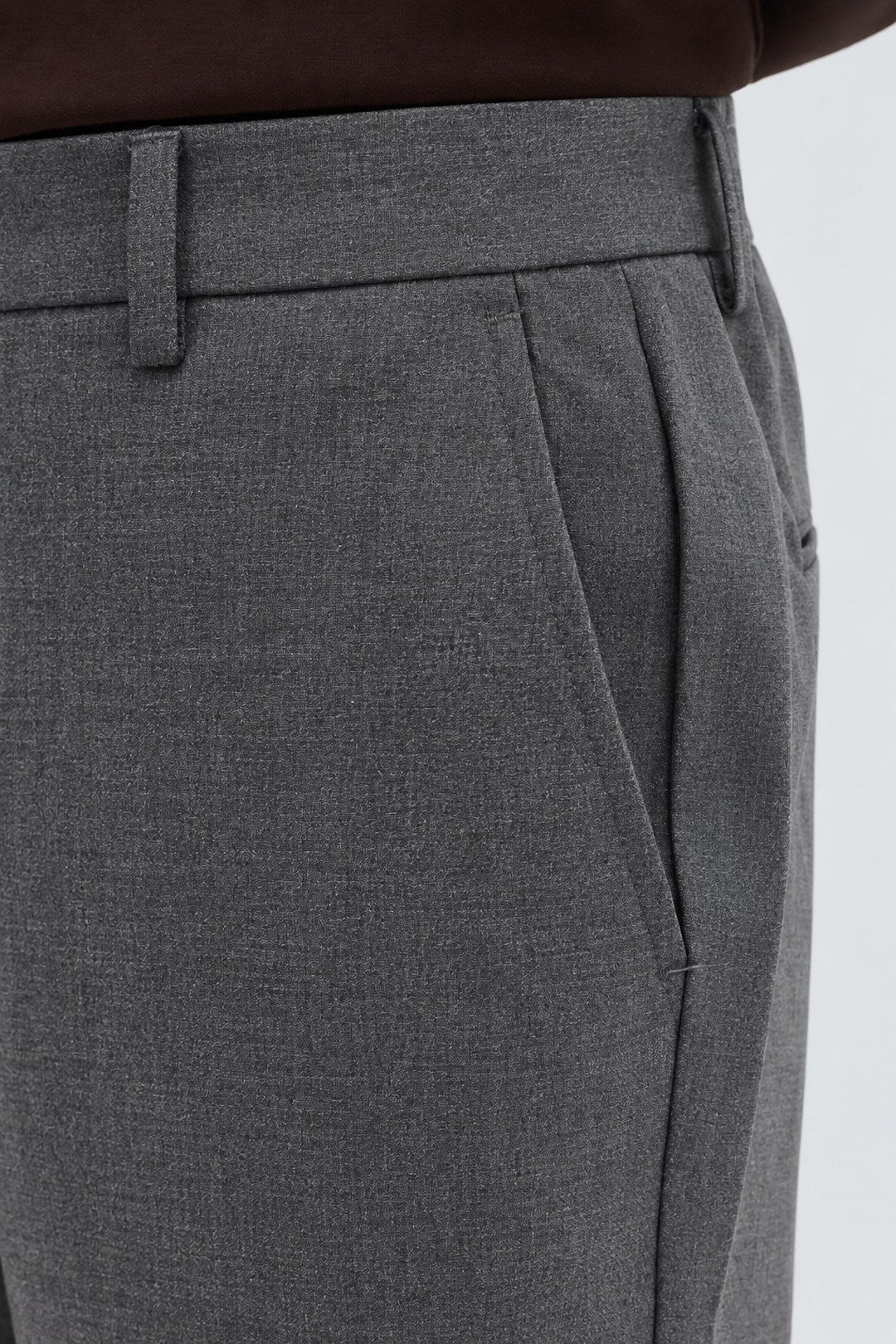 Antrasit Slim Fit Dokuma Pantolon