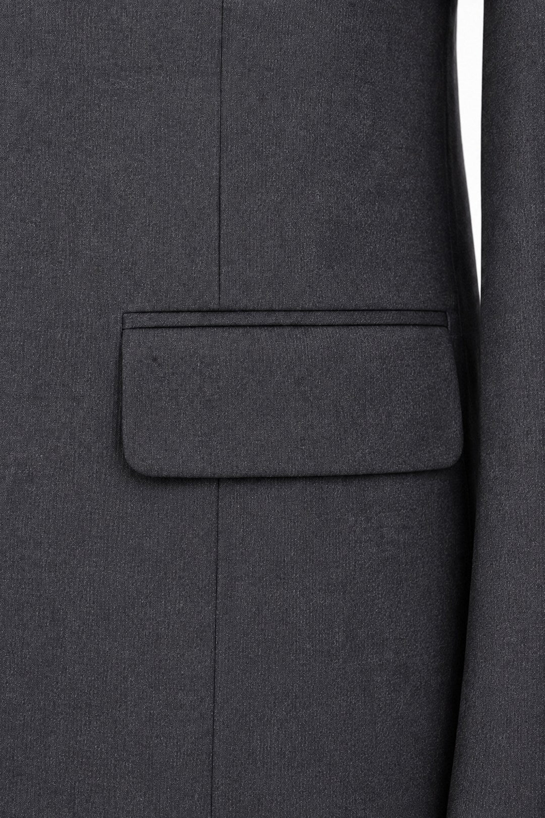 Antrasit Gabardin Bez Ayağı Mono Yaka Klasik Takım Elbise