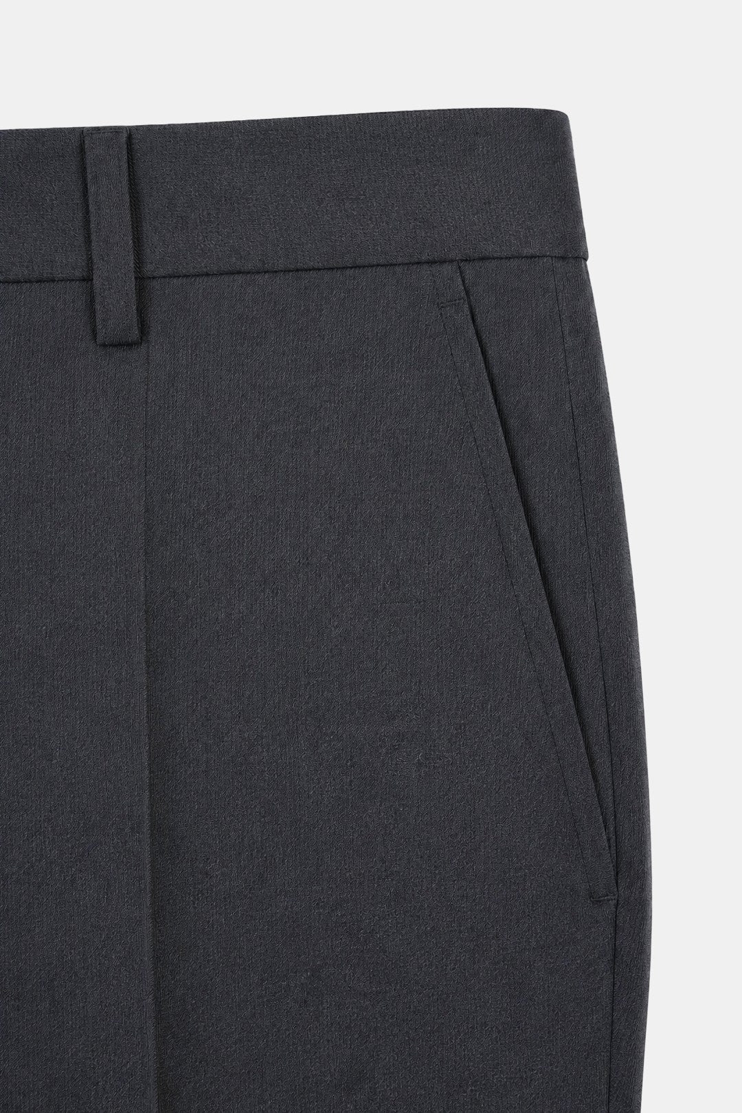 Antrasit Gabardin Bez Ayağı Mono Yaka Klasik Takım Elbise