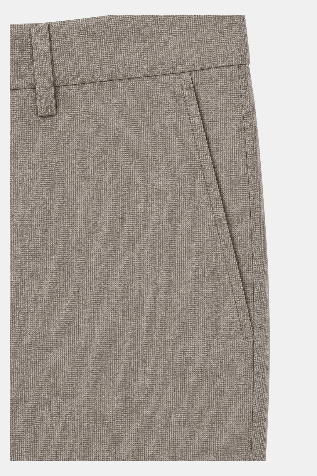 Bej Slim Fit Normal Bel 6 Drop Mono Yaka Takım Elbise