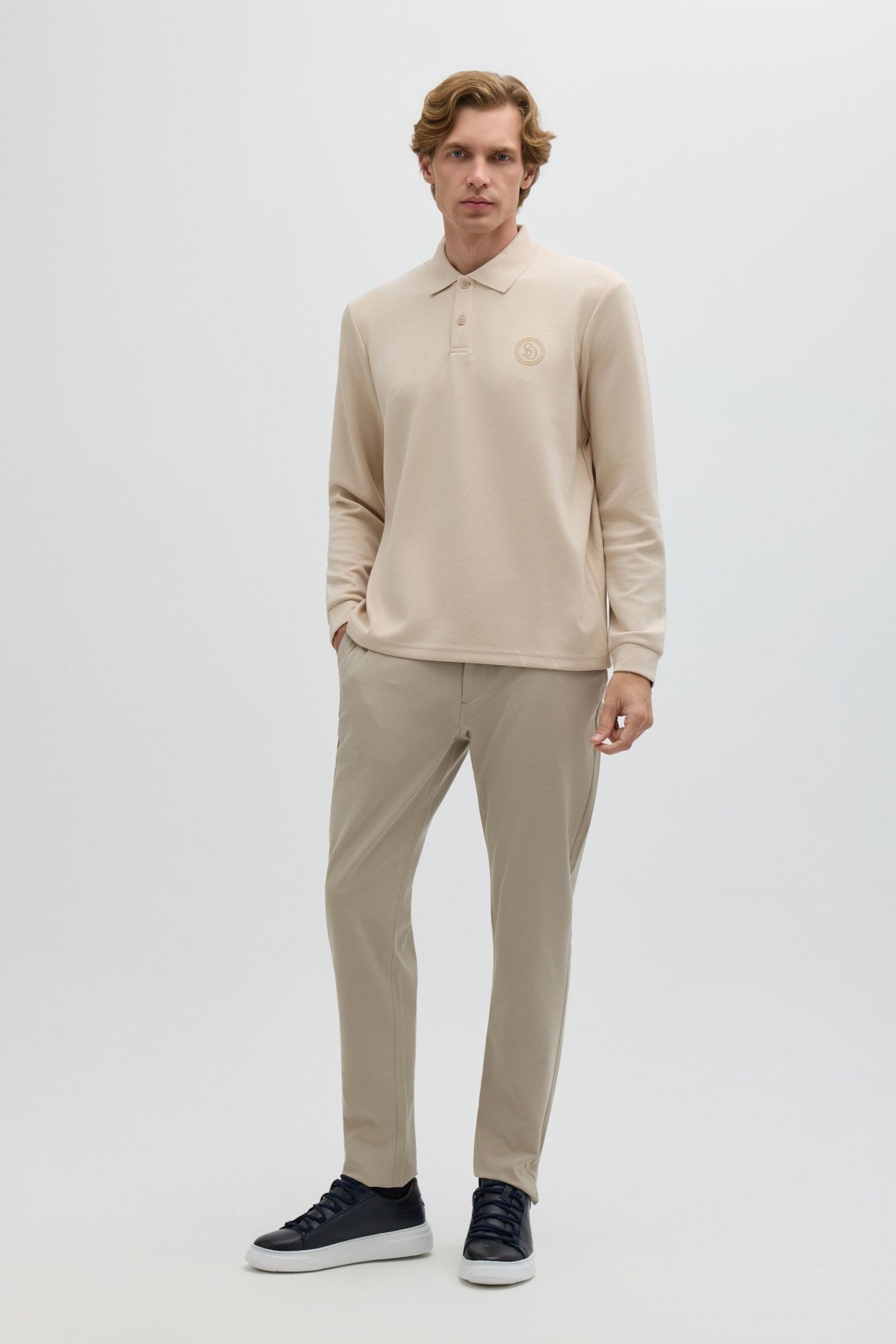 Bej POLO YAKA SWEAT