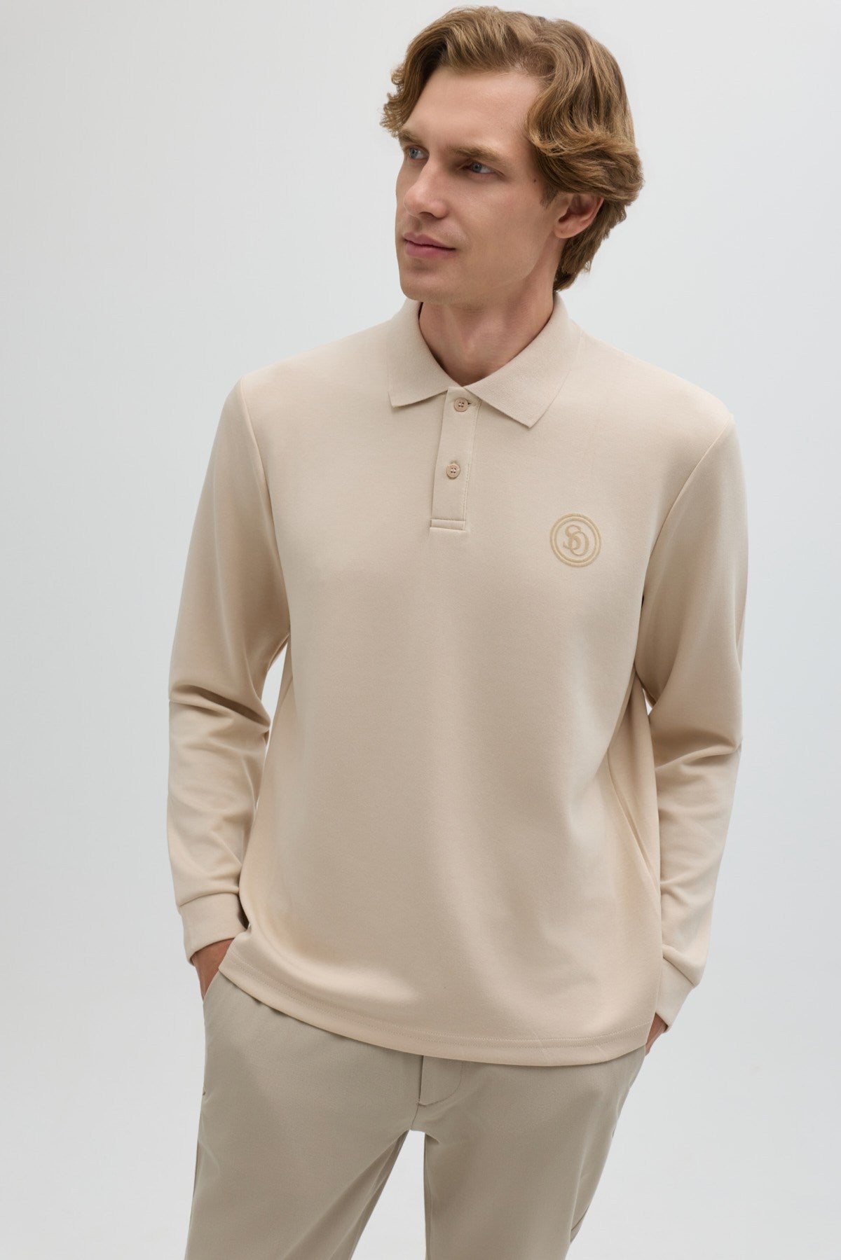 Bej POLO YAKA SWEAT