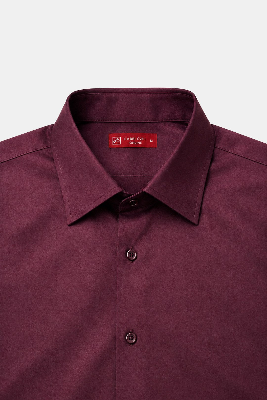 Bordo KLASİK YAKA REGULAR GÖMLEK