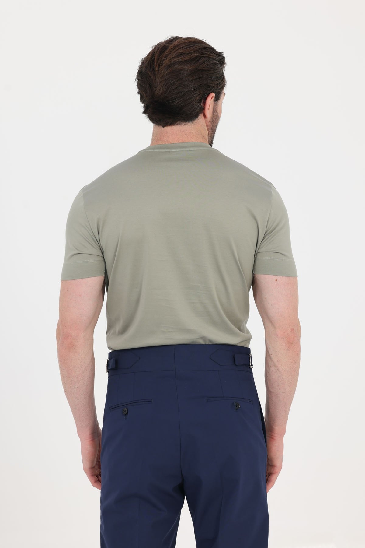 Çağla Yeşili %100 Pamuk Regular Fit Bisiklet Yaka Basic T-Shirt